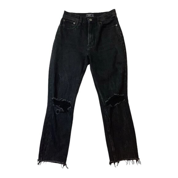 Abercrombie & Fitch Distressed Ultra High Rise Mom Jean Women's Size 0S-W25 - Picture 1 of 10